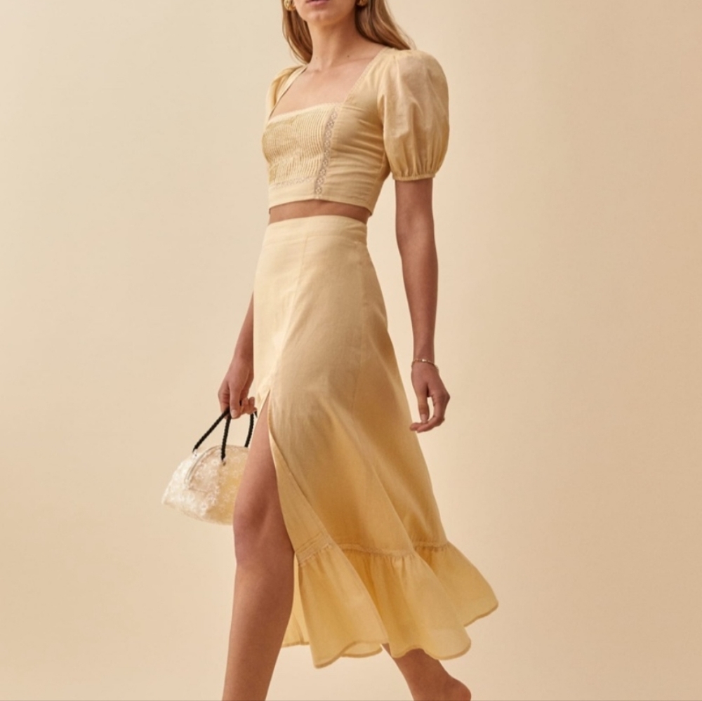 Reformation cilantro two piece set size 4